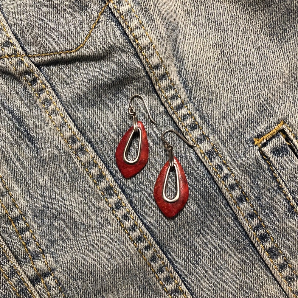 Silpada Coral Earrings
